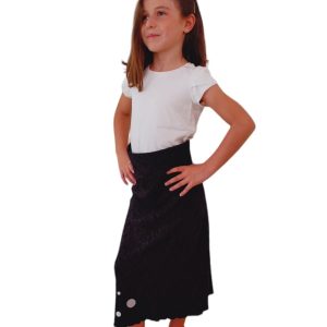 Falda gris con dibujo