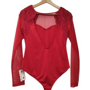 Body encaje rojo